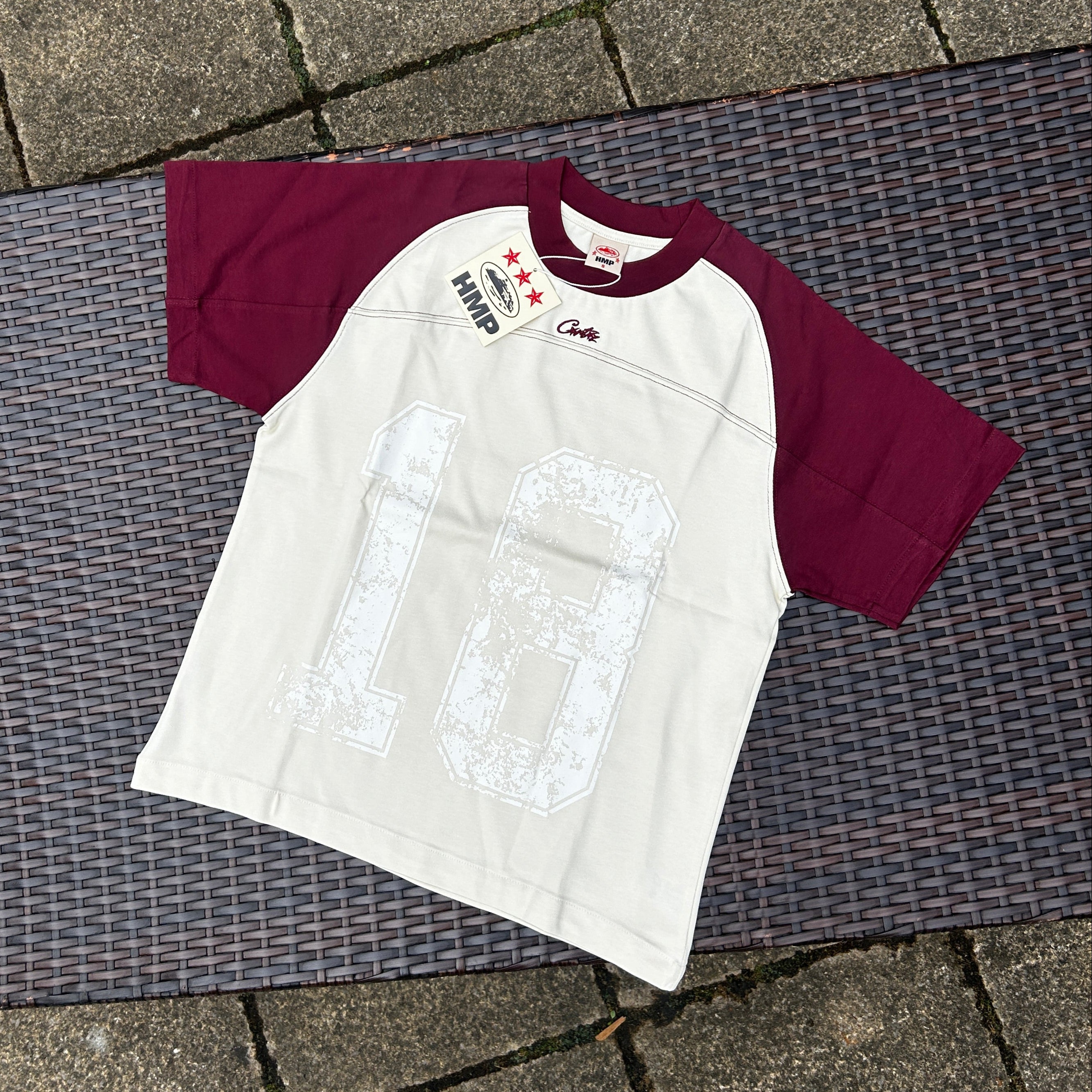Corteiz Cream/Burgundy HMP Vintage Jersey
