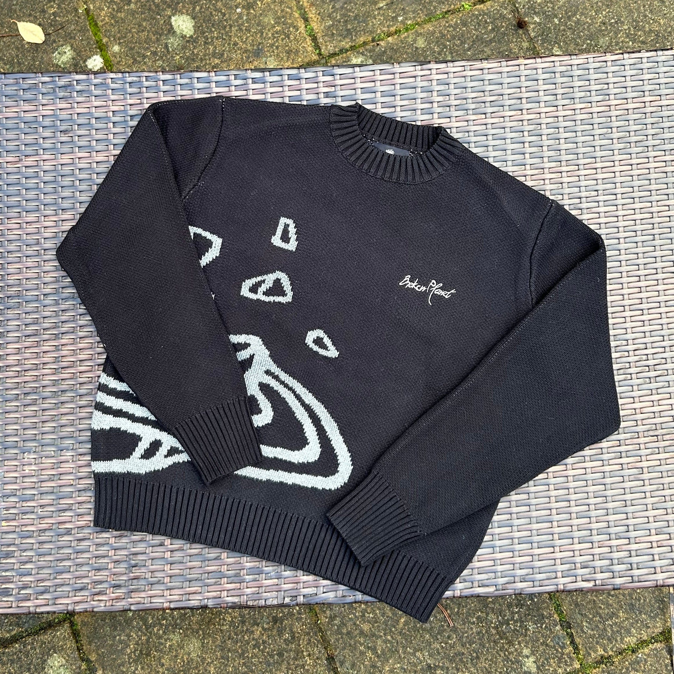 Broken Planet Midnight Black Planet Knit Sweatshirt