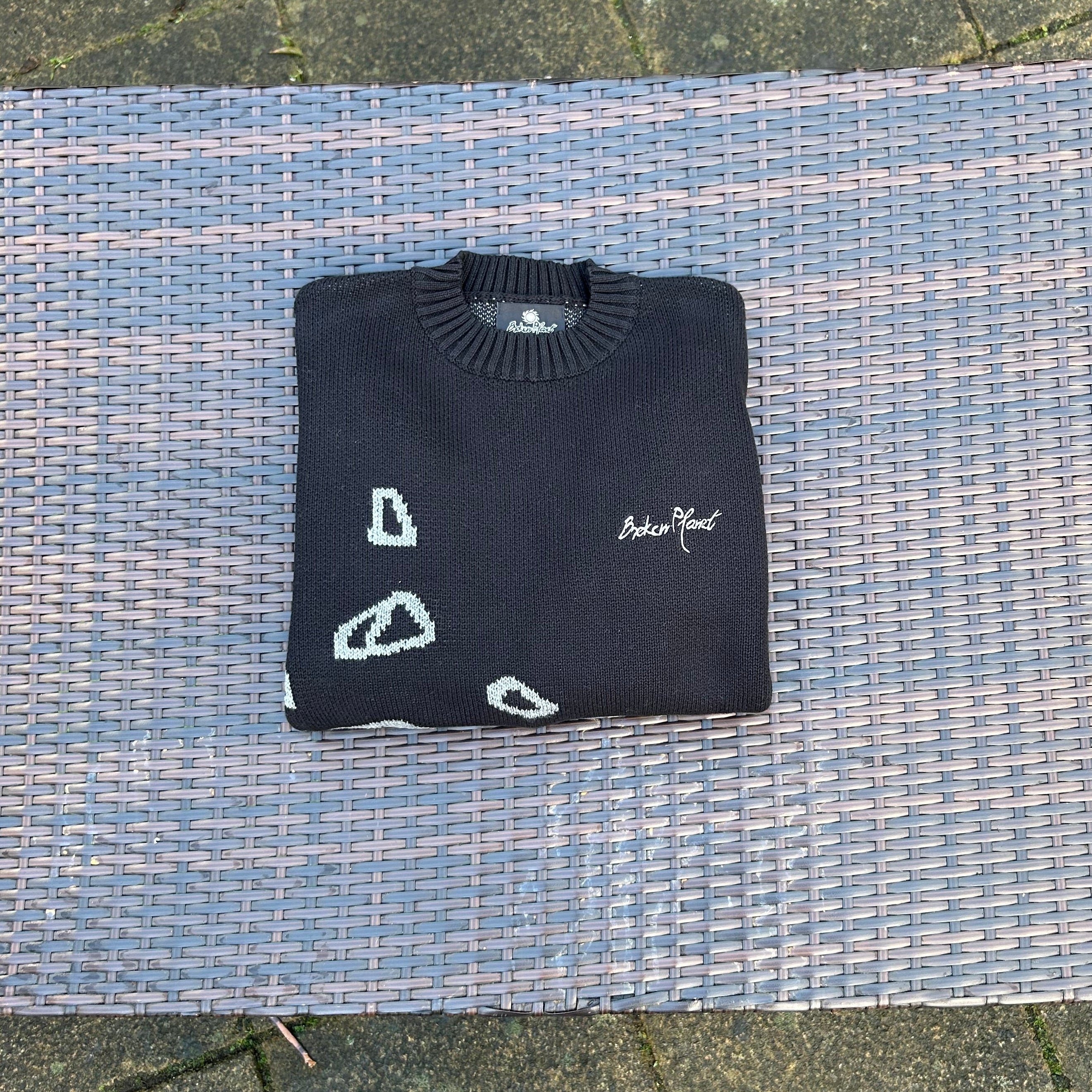 Broken Planet Midnight Black Planet Knit Sweatshirt