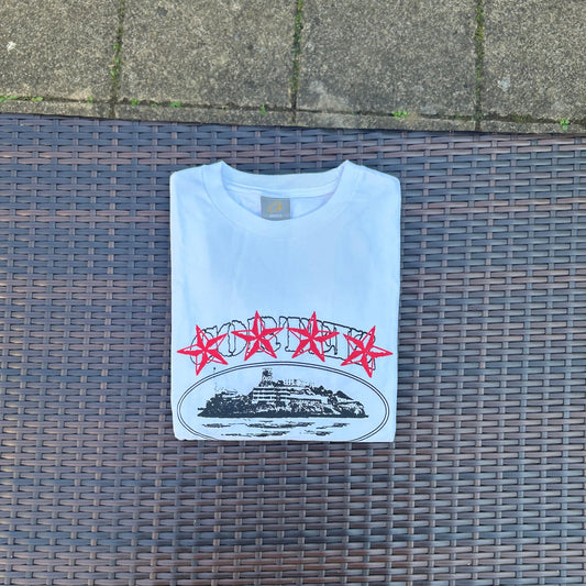 Corteiz White/Red "Allstarz" T Shirt