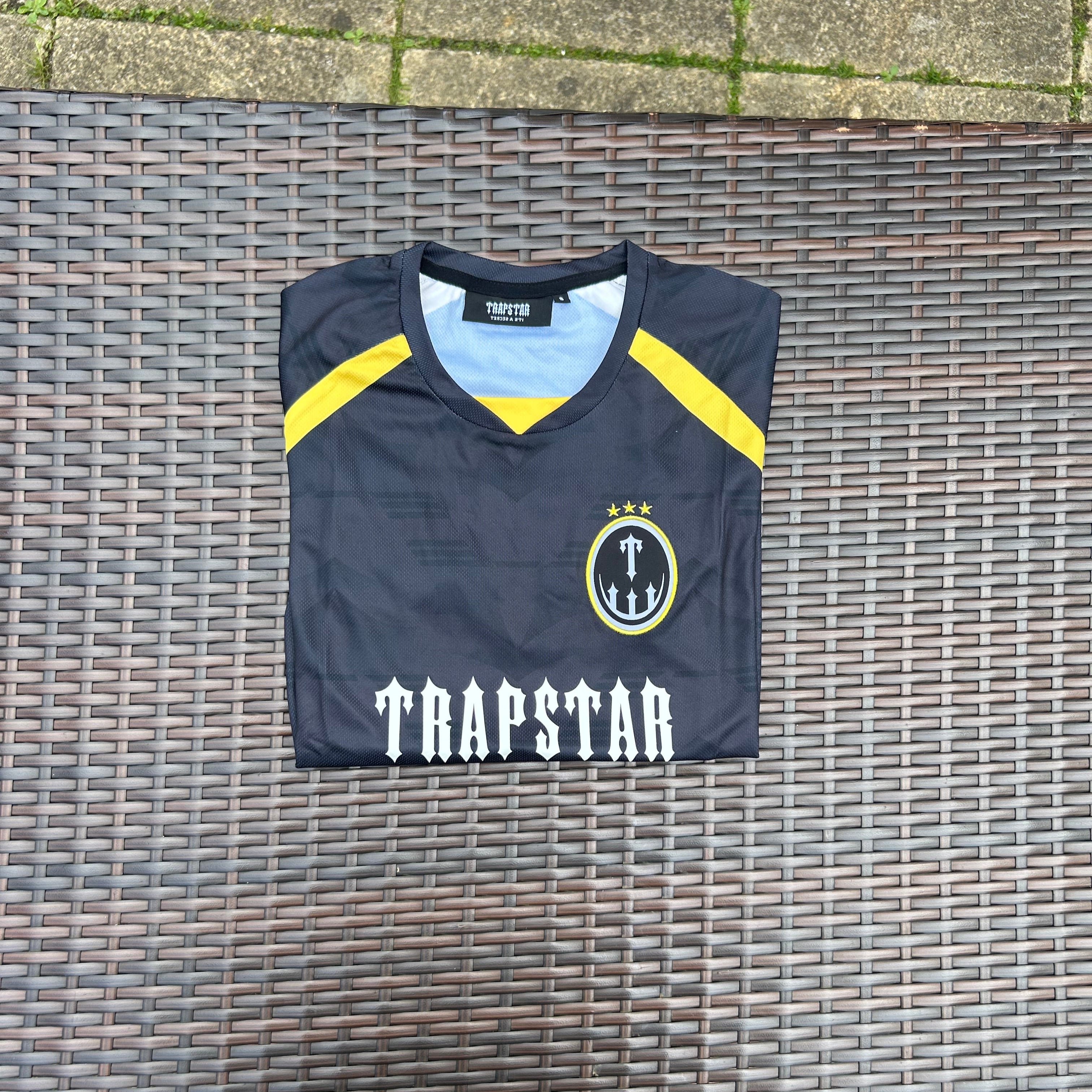Trapstar Black/Green/Yellow Football Jersey