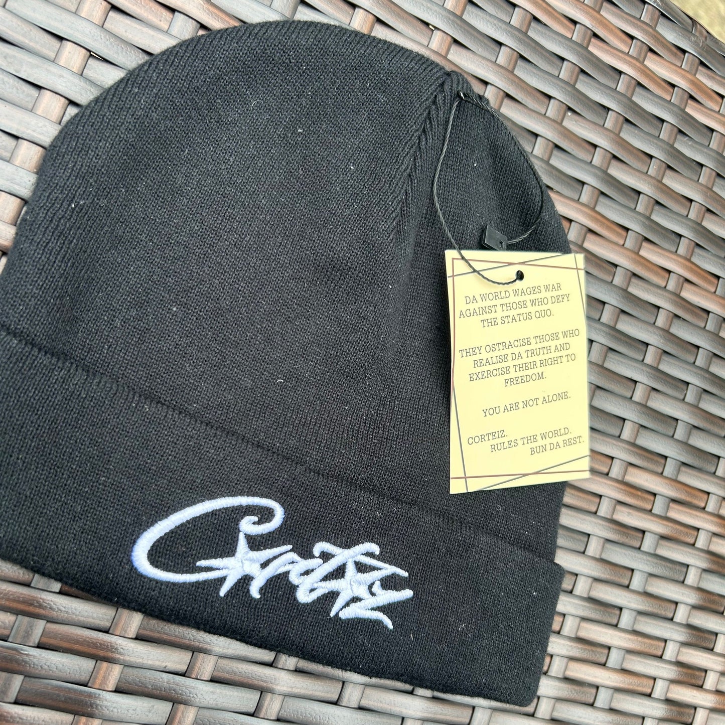 Corteiz Black/White Beanie