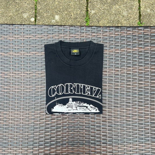 Corteiz Black/White "Alcatraz" T Shirt