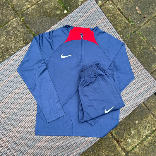 Nike Blue/Red "Dri Fit" Sportswear Tracksuit