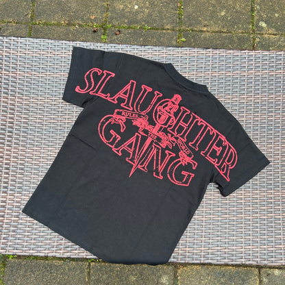 Corteiz Black "Slaughter Gang" T Shirt