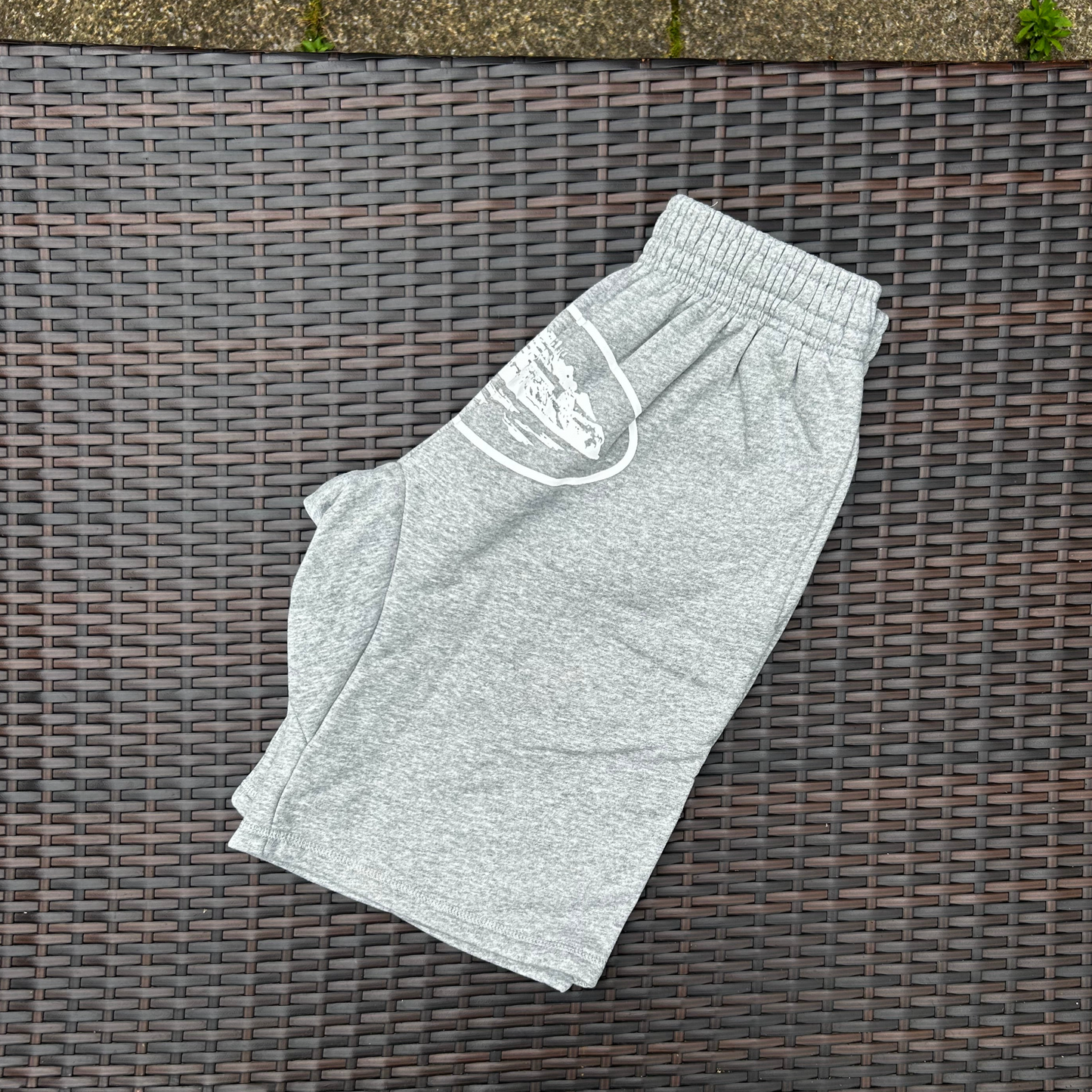 Corteiz Grey/White "Alcatraz" Shorts