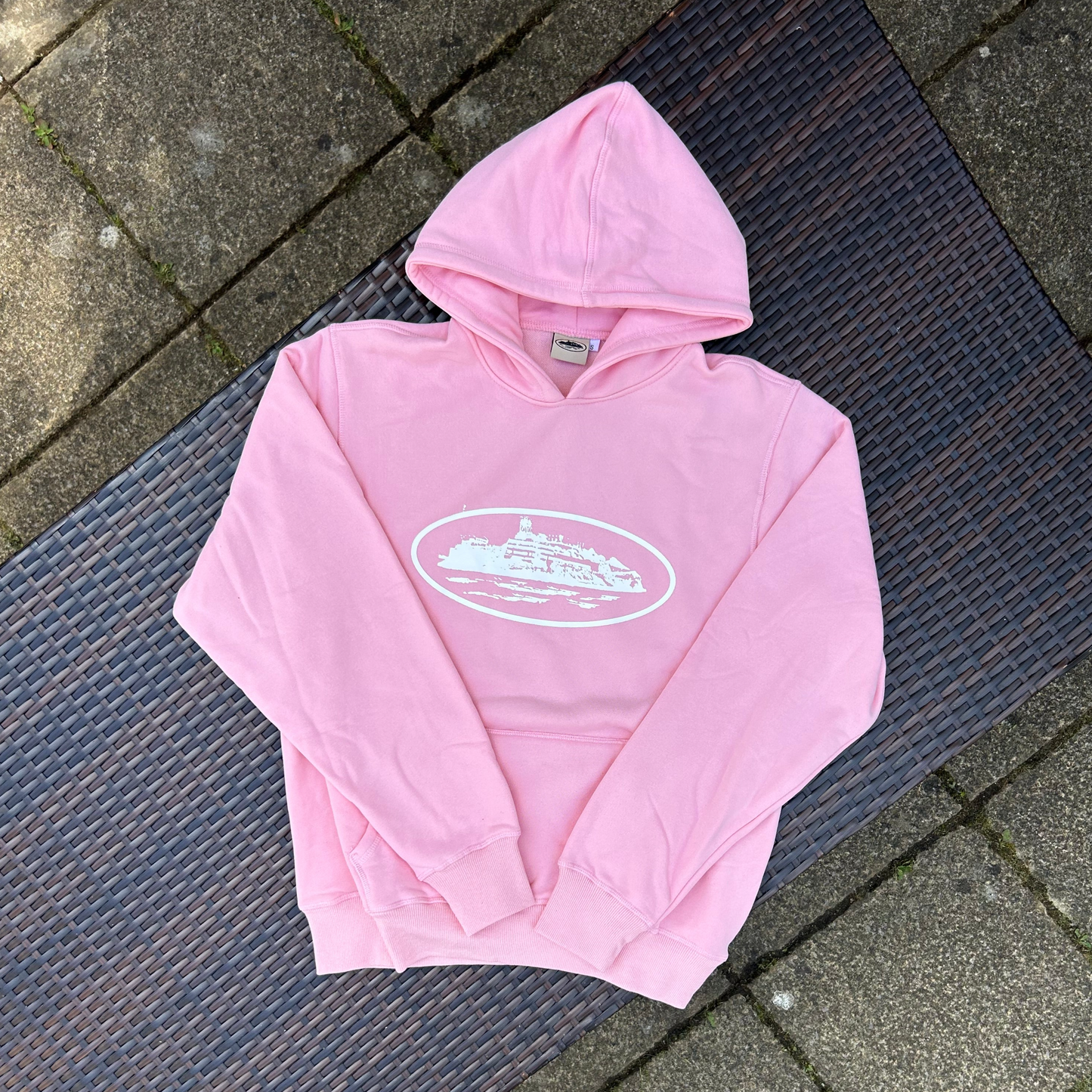 Corteiz Alcatraz Pink/White Hoodie