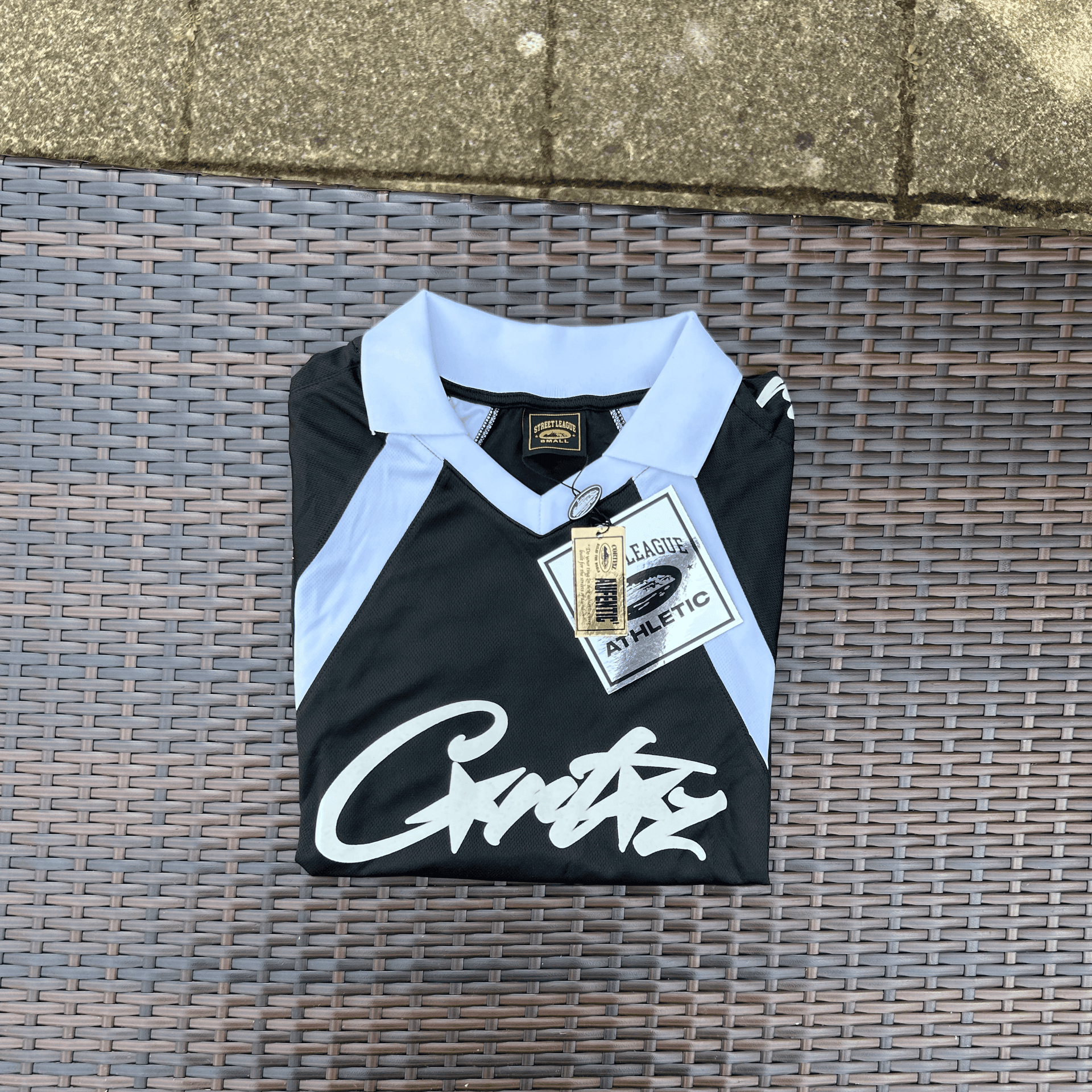 Corteiz Black/White Alcatraz Football Jersey | Twentytwo Supplies