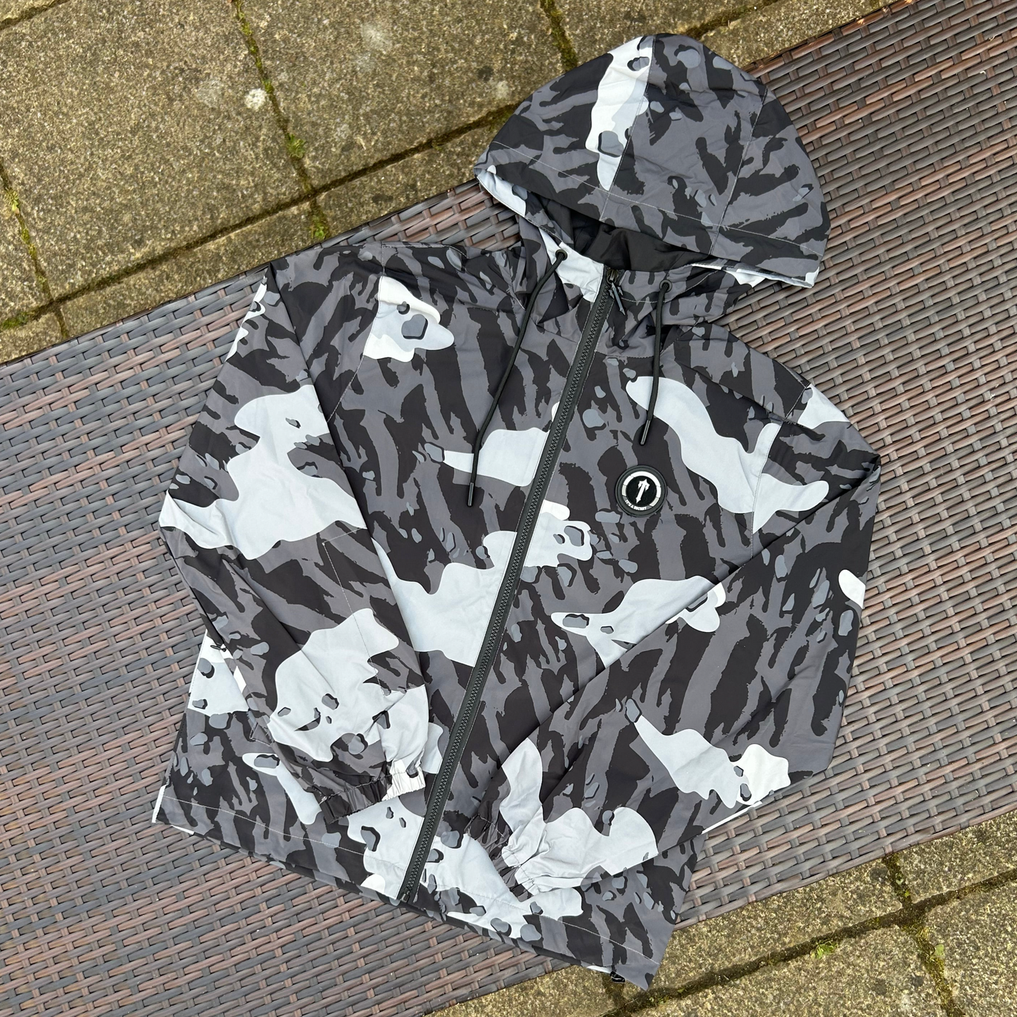 Trapstar Decoded Black/White Camo Windbreaker