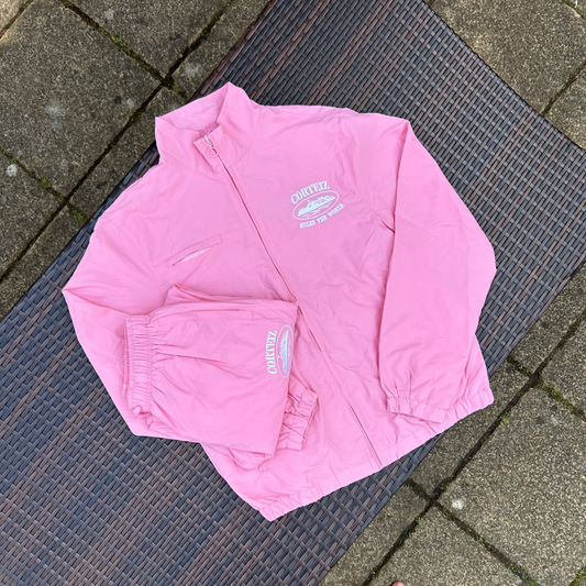 Corteiz Pink/White "Shukushuku" Tracksuit