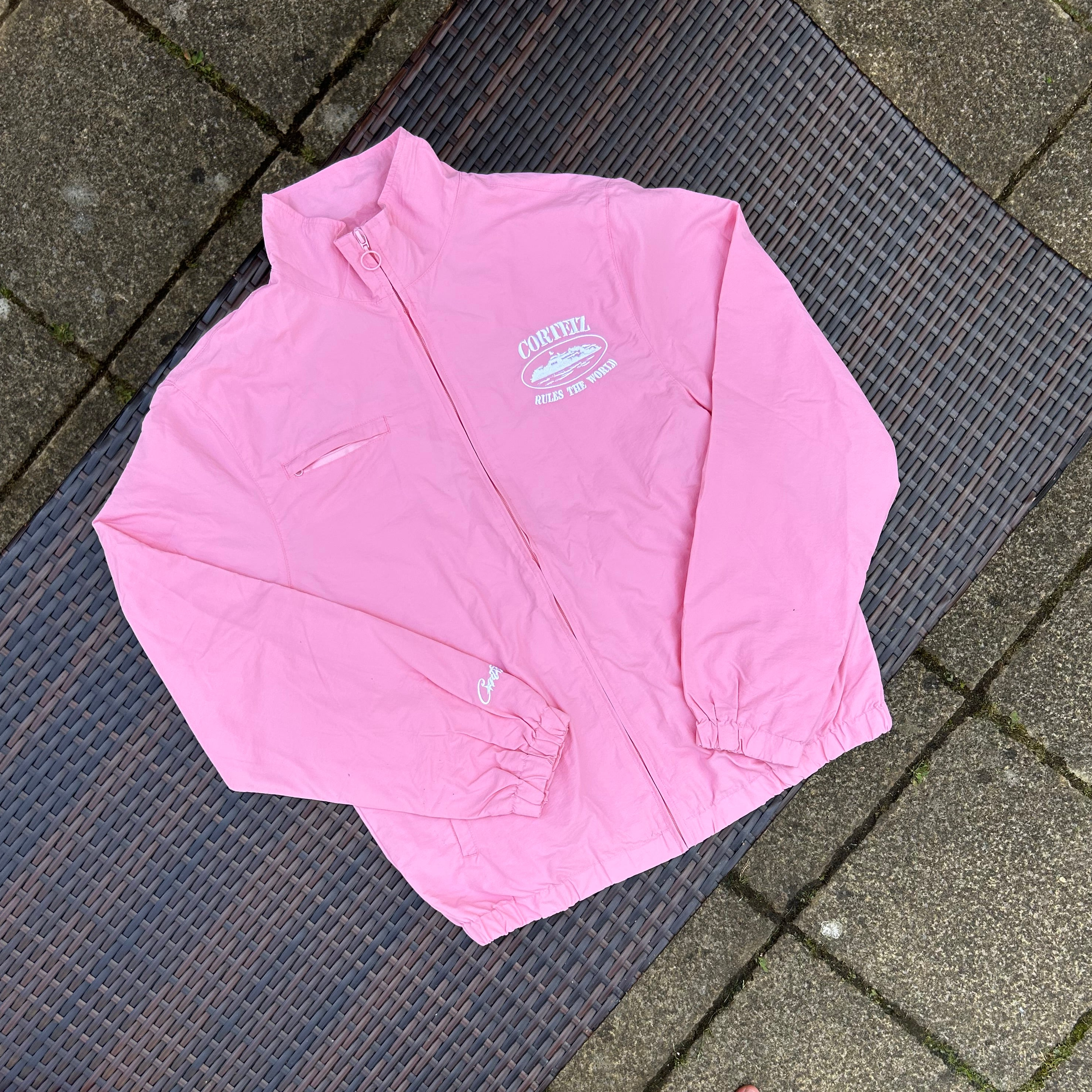 Corteiz Pink/White "Shukushuku" Tracksuit