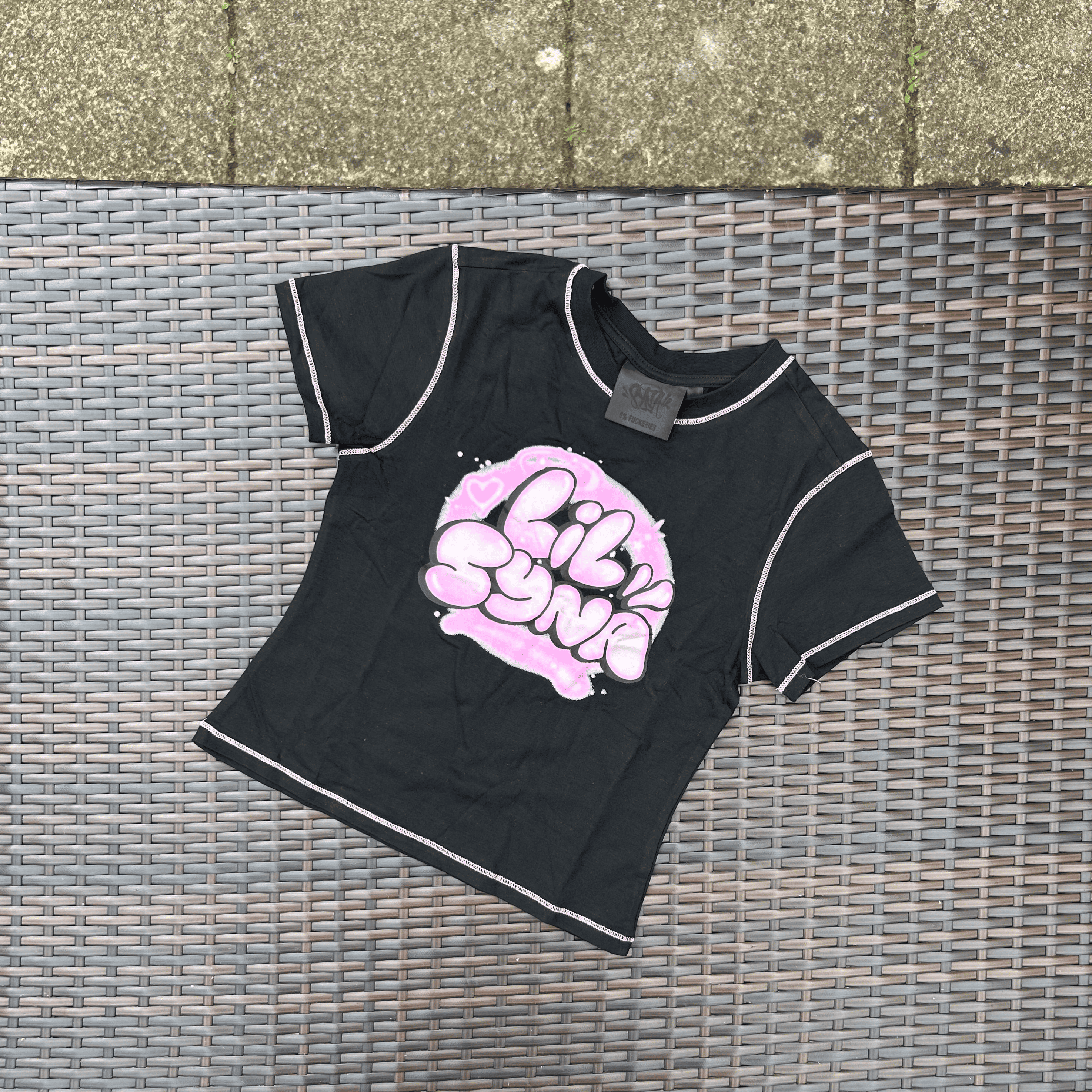 Syna World Black "Lil Syna" Crop Top