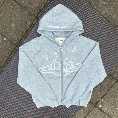 Broken Planet "Grey" Zip-Up Hoodie