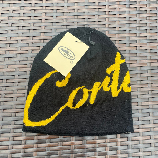 Corteiz Black/Yellow Beanie | Twentytwo Supplies